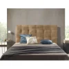 Tête de lit en tissu marron Iris 90