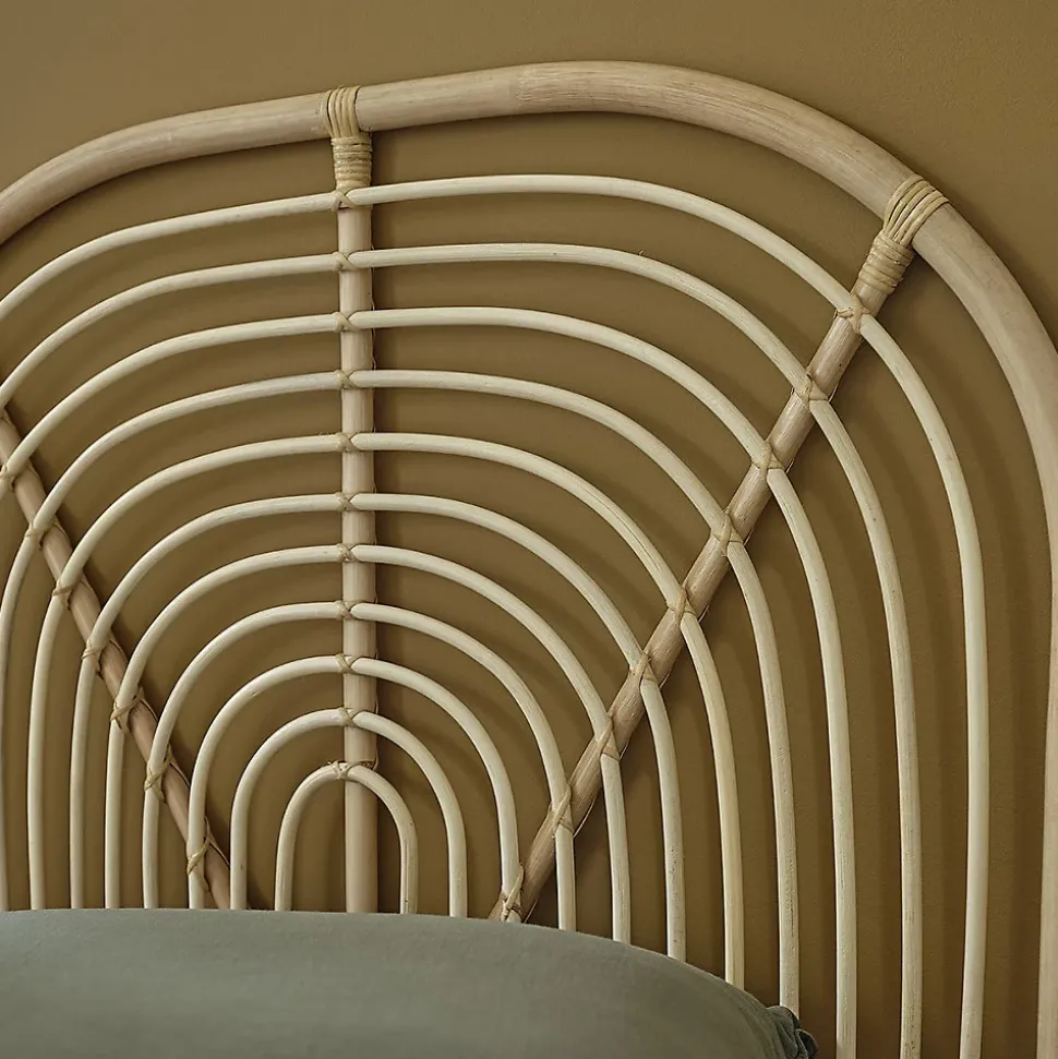 Tête de lit enfant arrondie en rotin 90 cm