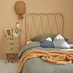 Tête de lit enfant en rotin 90 cm