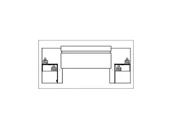 Tête de lit extensible avec chevets - 140/160 cm - Coloris : Naturel et noir - PARATI