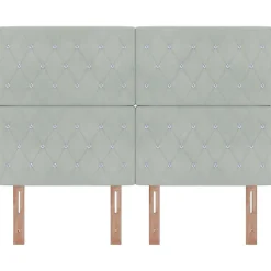 Tête de lit Gris clair 160 cm Velours vidaXL