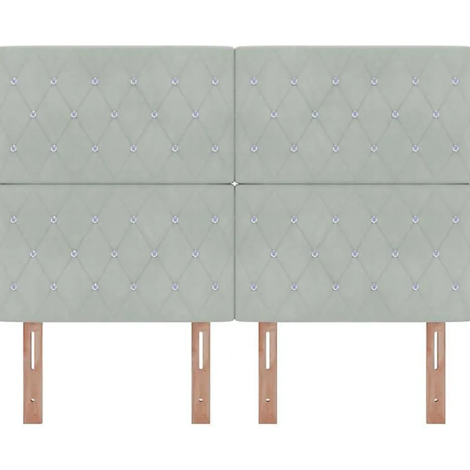 Tête de lit Gris clair 160 cm Velours vidaXL