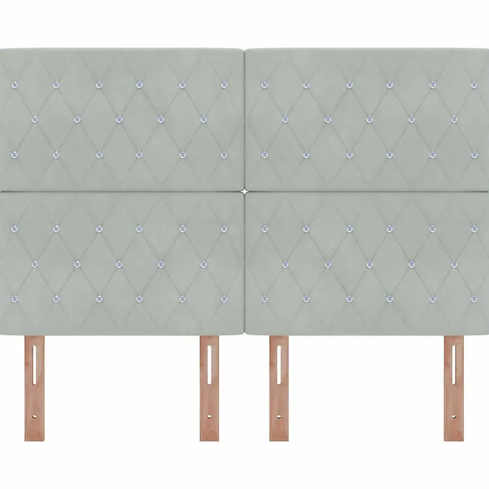 Tête de lit Gris clair 160 cm Velours vidaXL