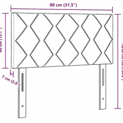 Tête de lit Gris clair 80 cm tissu vidaXL