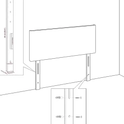 Tête de lit Gris clair 180 cm Velours vidaXL