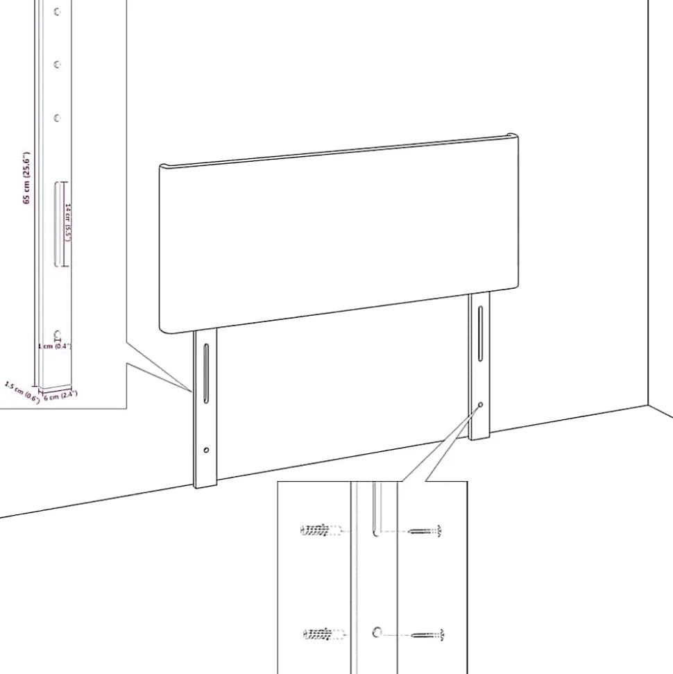 Tête de lit Gris clair 180 cm Velours vidaXL