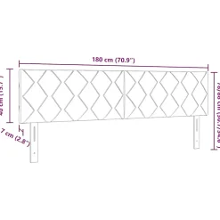Tête de lit Gris clair 180 cm Velours vidaXL