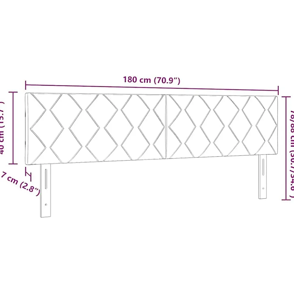 Tête de lit Gris clair 180 cm Velours vidaXL