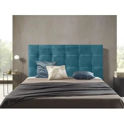 Tête de lit Iris en tissu turquoise 145