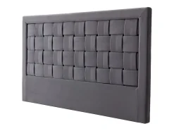 Tête de lit JENNA - 160 cm - Velours - Gris foncé