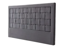 Tête de lit JENNA - 140 cm - Velours - Gris foncé