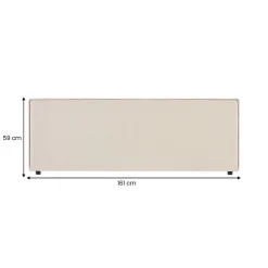 Tête de lit KLAO 160 sur pieds, en tissu - Écru