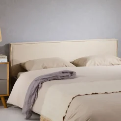 Tête de lit KLAO 160 sur pieds, en tissu - Écru