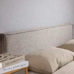 Tête de lit KLAO 160 sur pieds, en tissu - Gris