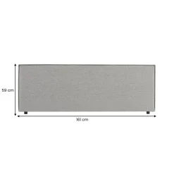 Tête de lit KLAO 160 sur pieds, en tissu - Gris