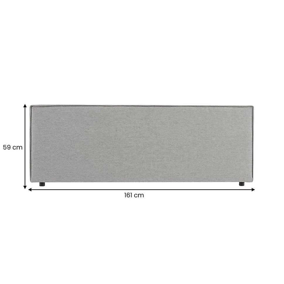 Tête de lit KLAO 160 sur pieds, en tissu - Gris