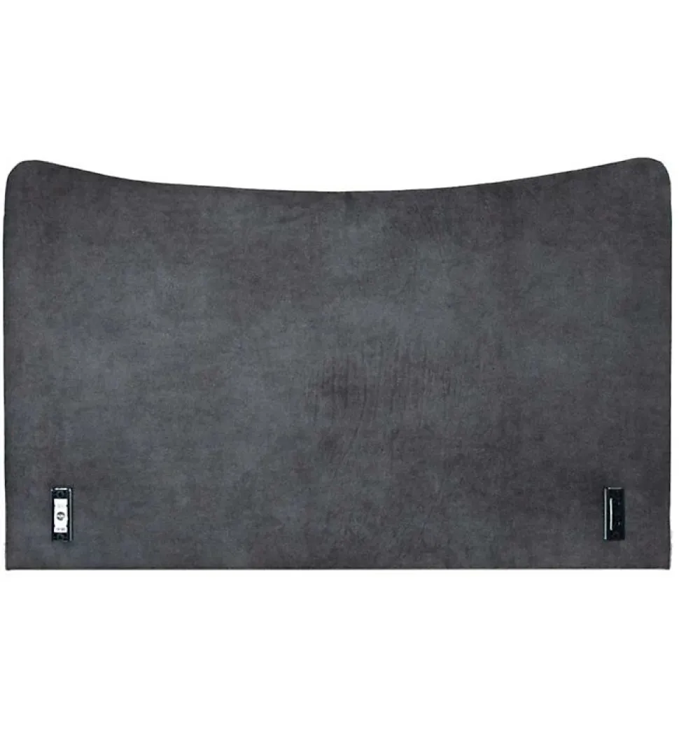 Tête de lit largeur 180 x 110 cm velours alcantara Gris