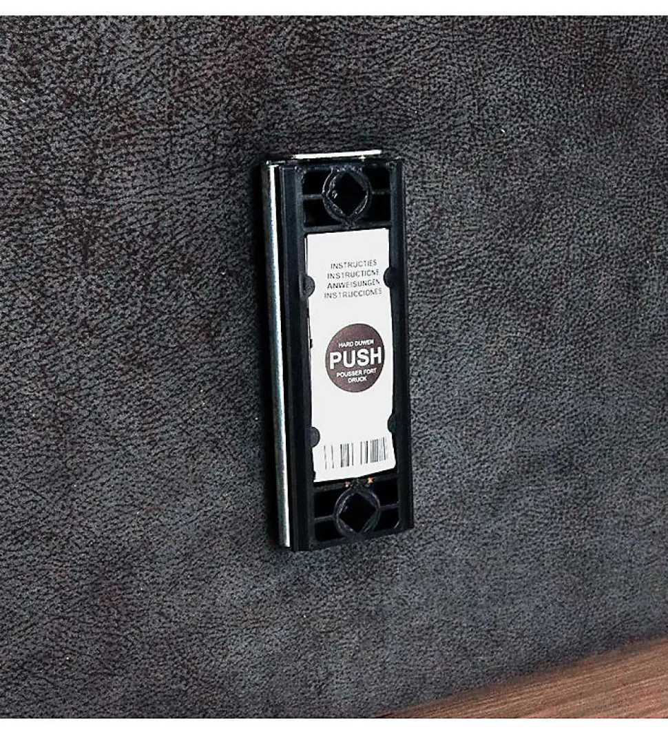 Tête de lit largeur 180 x 110 cm velours alcantara Gris