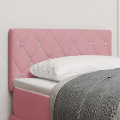 Tête de lit LED avec bandes LED Rose 80 cm Velours vidaXL