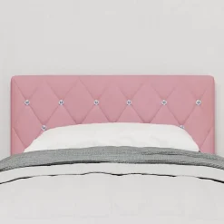 Tête de lit LED avec bandes LED Rose 80 cm Velours vidaXL