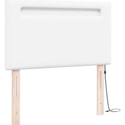 Tête de lit LED Blanc 100 cm Cuir synthétique vidaXL
