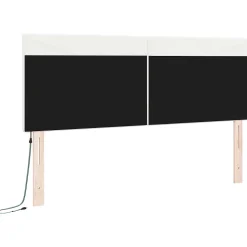 Tête de lit LED Blanc 160 cm Cuir synthétique vidaXL