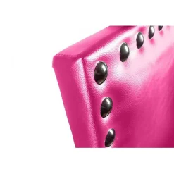 Tête de lit Lily en similicuir rose 90