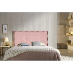 Tête de lit Lily en tissu saumon 115