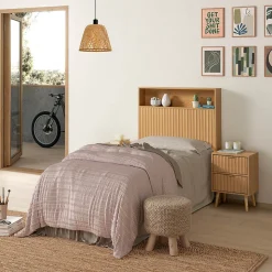 Tête de lit Lluvia 95 cm avec ragnament couleur Chêne