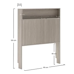 Tête de lit Lluvia 95 cm avec ragnament couleur Chêne