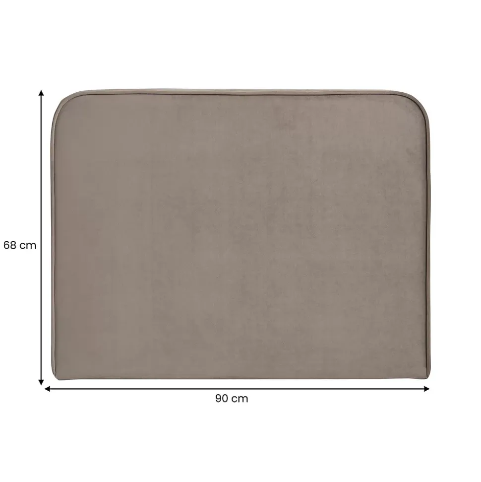 Tête de lit LUNAR 90 avec fixation murale, en tissu - Grège