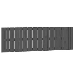 Tête de lit murale Gris 185x3x60 cm Bois massif de pin vidaXL