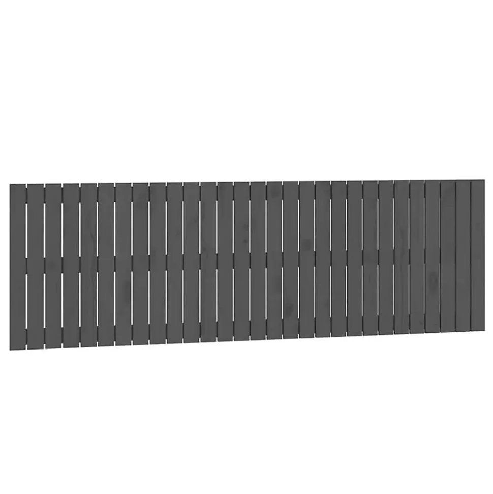 Tête de lit murale Gris 185x3x60 cm Bois massif de pin vidaXL