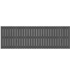 Tête de lit murale Gris 185x3x60 cm Bois massif de pin vidaXL