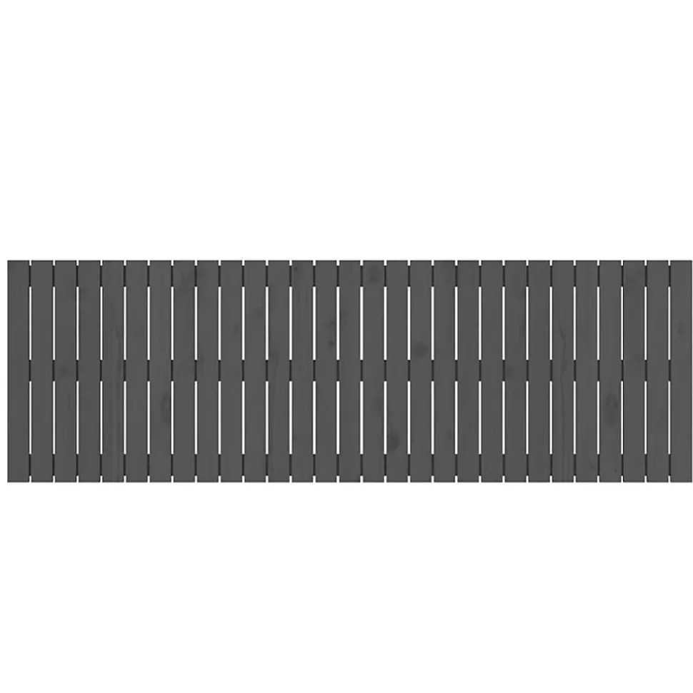 Tête de lit murale Gris 185x3x60 cm Bois massif de pin vidaXL