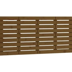 Tête de lit murale Marron miel 156x3x63 cm Bois massif de pin vidaXL