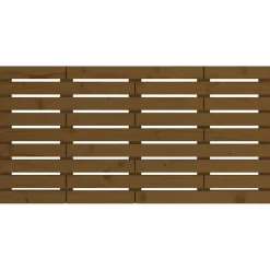 Tête de lit murale Marron miel 156x3x63 cm Bois massif de pin vidaXL