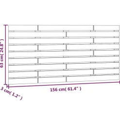 Tête de lit murale Marron miel 156x3x63 cm Bois massif de pin vidaXL