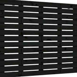 Tête de lit murale Noir 141x3x91,5 cm Bois massif de pin vidaXL