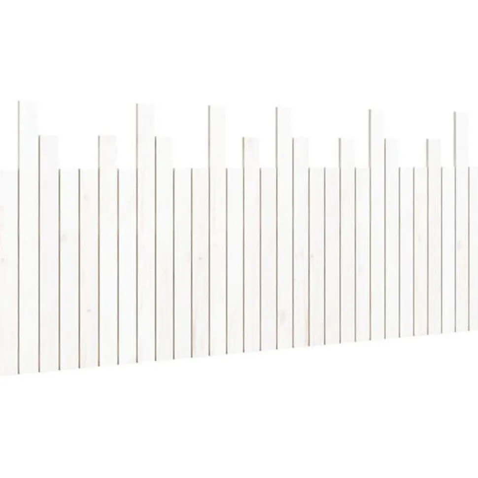 Tête de lit murale vidaXL 185x3x80 cm bois de pin blanc