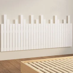 Tête de lit murale vidaXL 185x3x80 cm bois de pin blanc