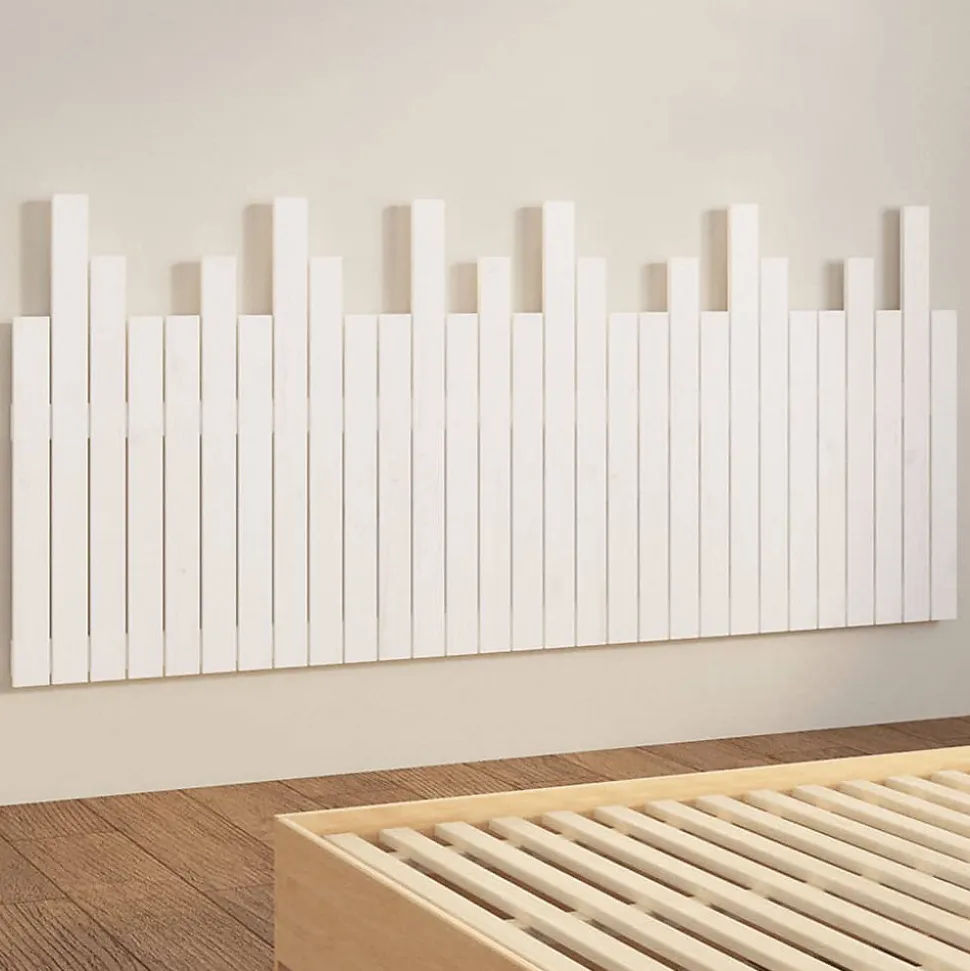 Tête de lit murale vidaXL 185x3x80 cm bois de pin blanc
