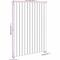Tête de lit murale 82,5x3x110 cm Bois massif de pin vidaXL