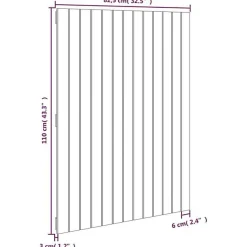 Tête de lit murale 82,5x3x110 cm Bois massif de pin vidaXL
