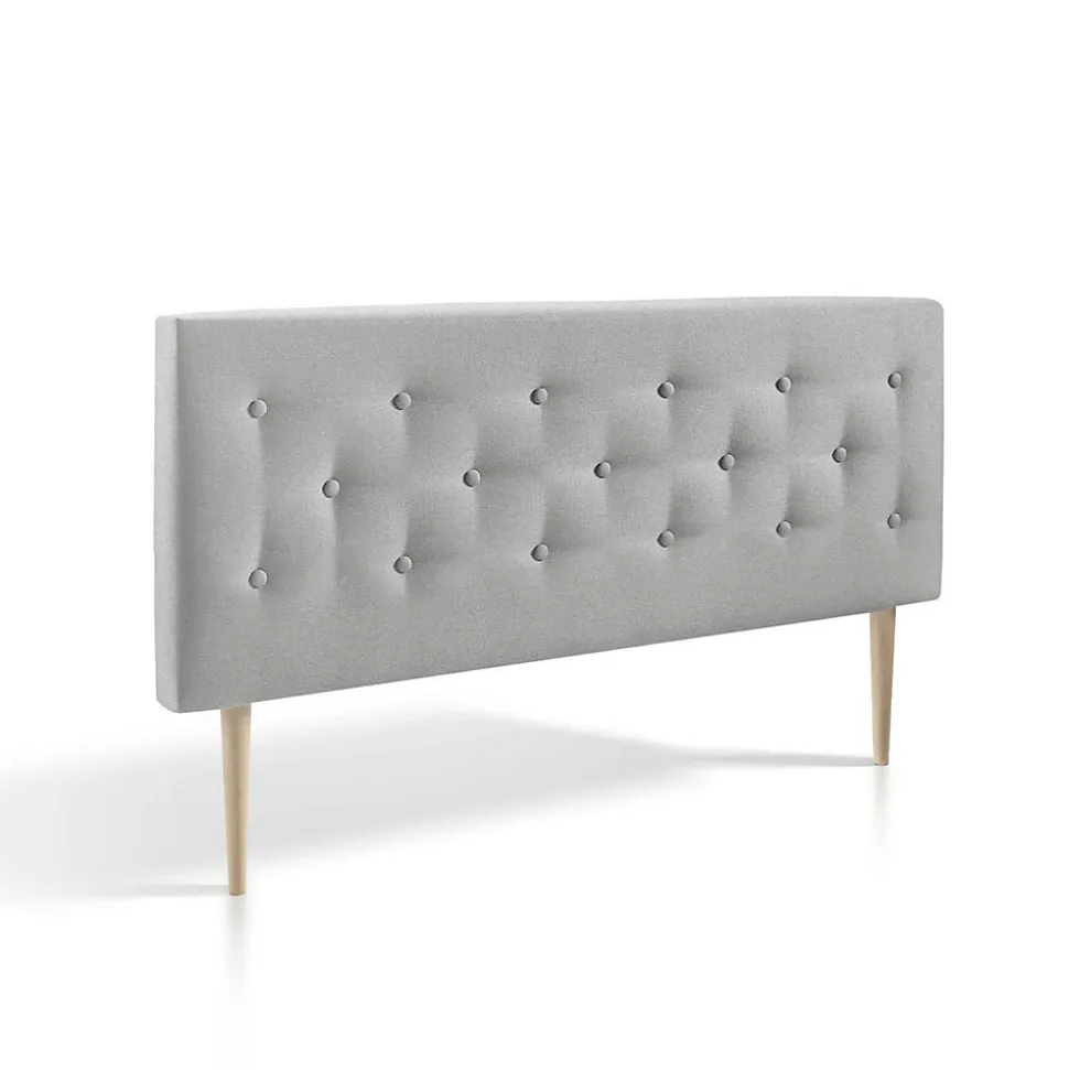 Tête de lit Oslo 90x100 cm, capitonnée Tissu Grey
