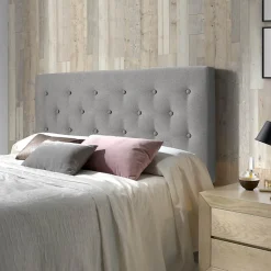 Tête de lit Oslo 90x100 cm, capitonnée Tissu Grey
