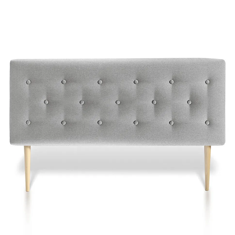 Tête de lit Oslo 90x100 cm, capitonnée Tissu Grey