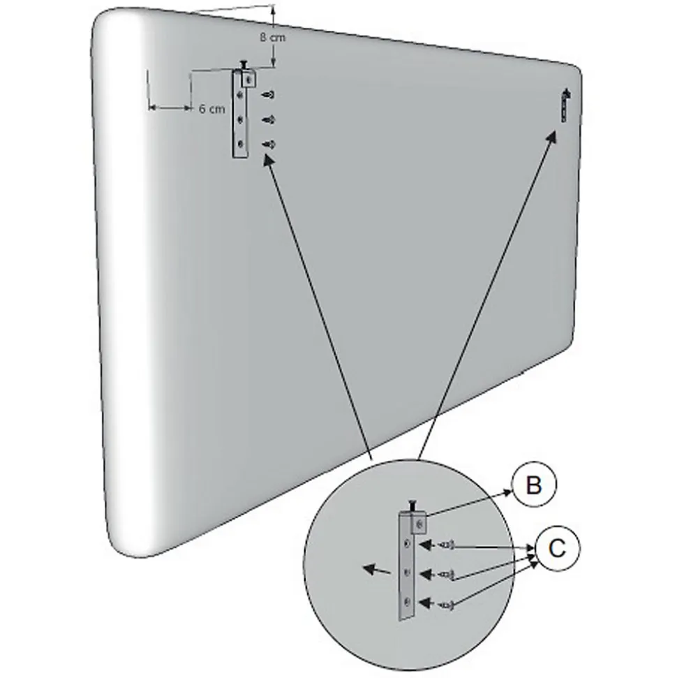 Tête de lit Oslo 160x100 cm, capitonnée Tissu Grey