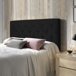 Tête de lit Oslo 160x100 cm, capitonnée Tissu Anthracite, Épaisseur de 8 cm