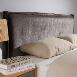 Tête de lit OVIO 160 sur pieds, en tissu - Gris